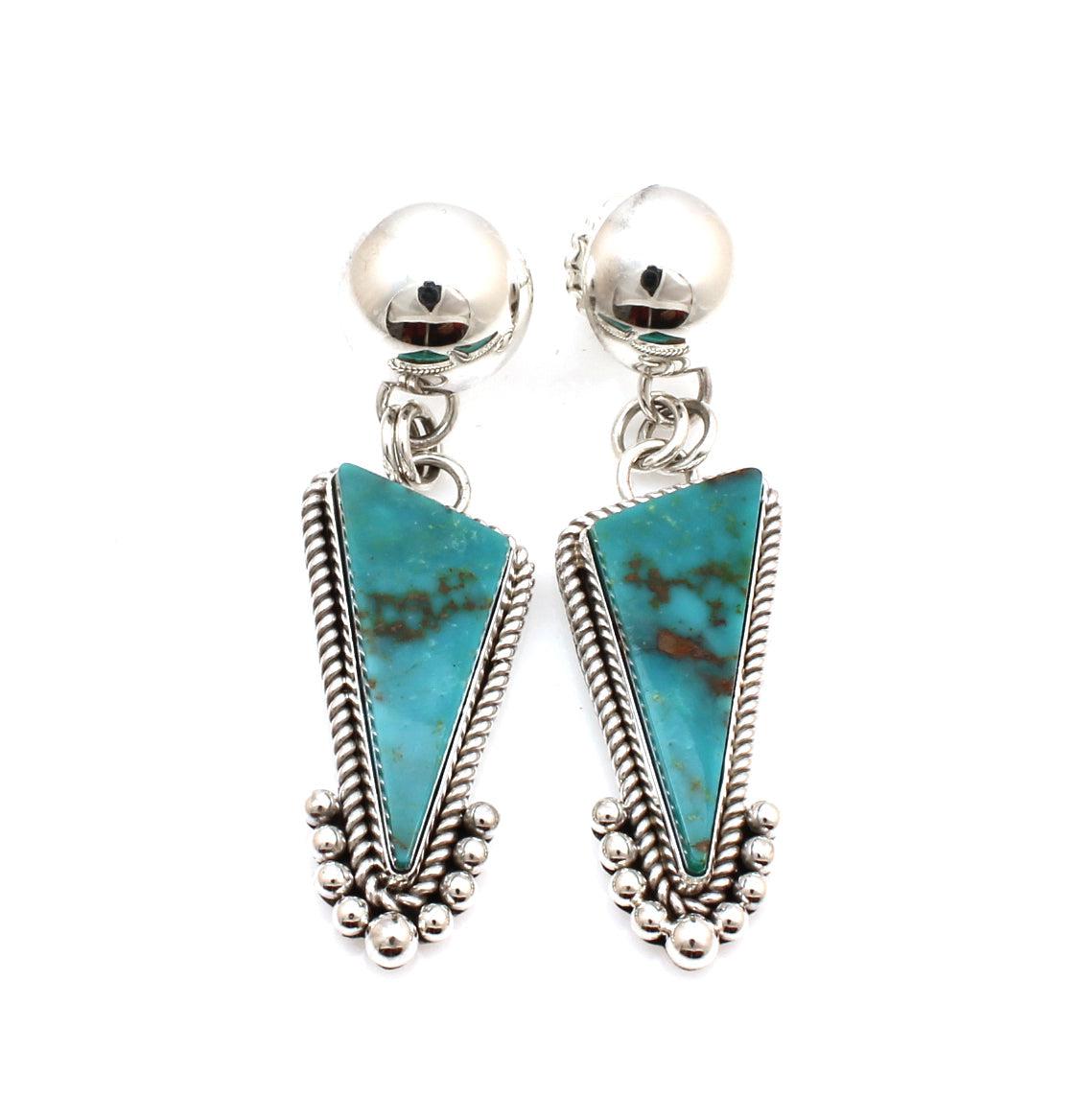 Mineral Park Turquoise Earrings-Jewelry-Artie Yellowhorse-Sorrel Sky Gallery