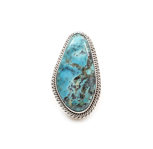 Morenci Turquoise Ring-Jewelry-Artie Yellowhorse-Sorrel Sky Gallery