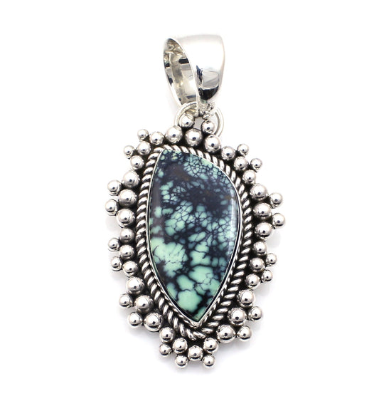 New Lander Turquoise Pendant-Jewelry-Artie Yellowhorse-Sorrel Sky Gallery