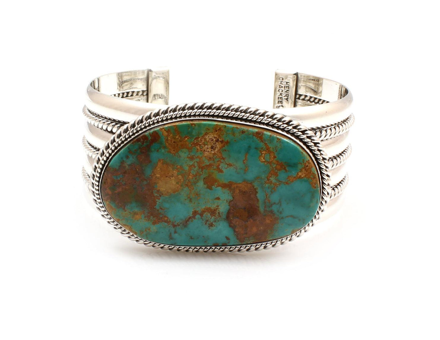 Pilot Mountain Turquoise Cuff Bracelet-Jewelry-Artie Yellowhorse-Sorrel Sky Gallery