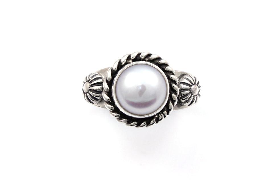Round Pearl Ring-Jewelry-Artie Yellowhorse-Sorrel Sky Gallery