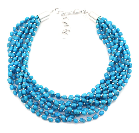 Ten Strand Sleeping Beauty Turquoise Necklace-Jewelry-Artie Yellowhorse-Sorrel Sky Gallery
