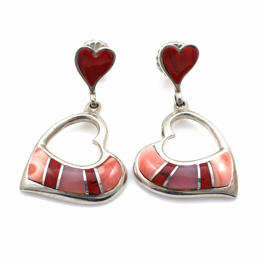 Heart Earrings-Jewelry-Ben Nighthorse-Sorrel Sky Gallery