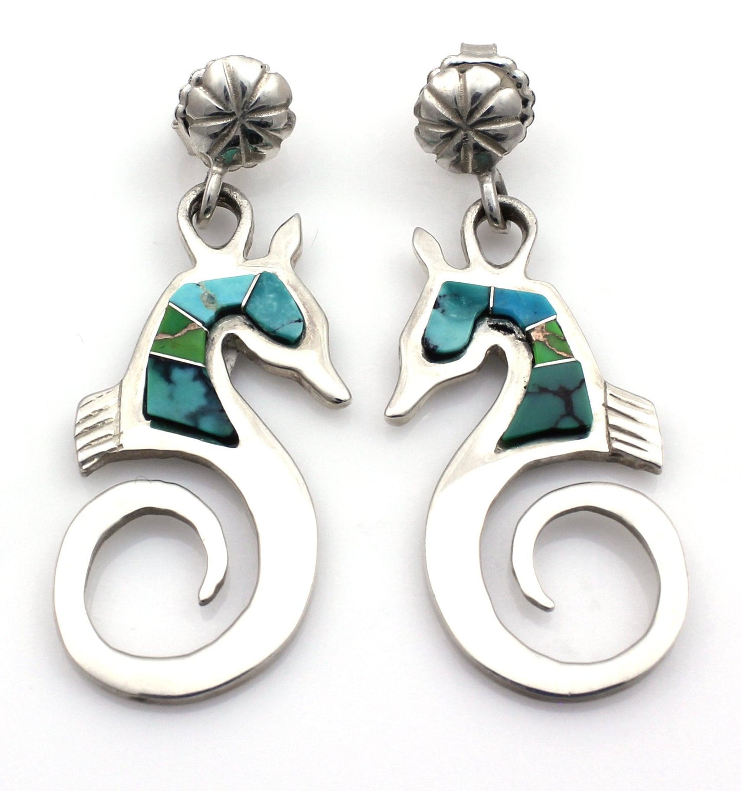 Sea Ponies Earrings-Jewelry-Ben Nighthorse-Sorrel Sky Gallery