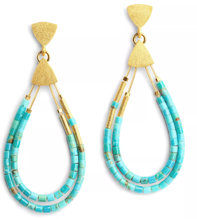 Cleni Earring - Turquoise-Jewelry-Bernd Wolf-Sorrel Sky Gallery