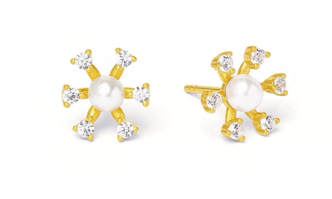 Freshwater Pearl Crystalli Earrings-Jewelry-Bernd Wolf-Sorrel Sky Gallery