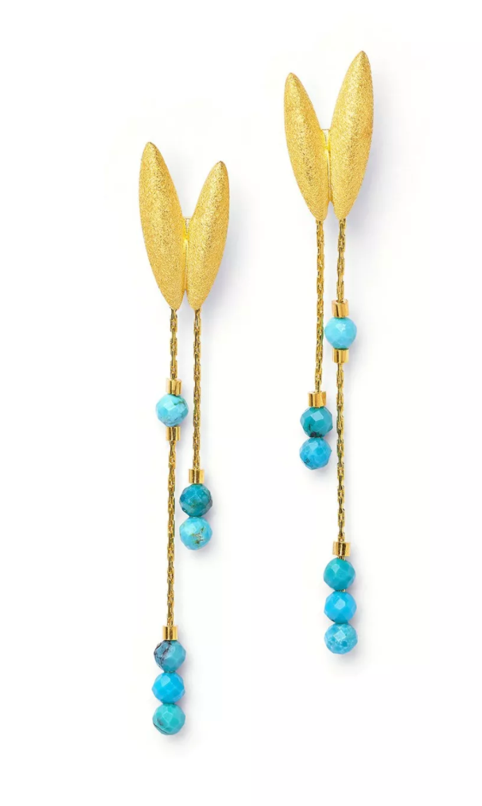 Turquoise Venalis Earrings-Jewelry-Bernd Wolf-Sorrel Sky Gallery