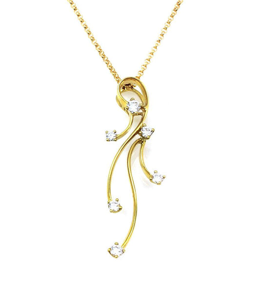 Diamond Swirl Necklace-Jewelry-Cherie Dori-Sorrel Sky Gallery