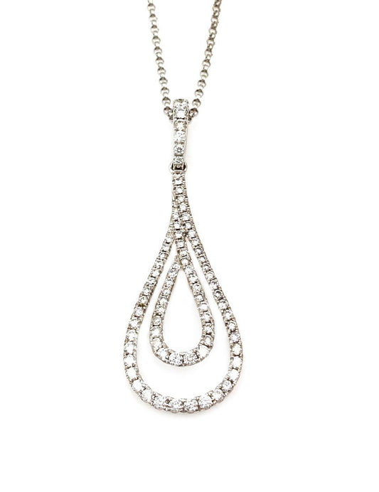Double Drop Diamond Pendant-Jewelry-Cherie Dori-Sorrel Sky Gallery
