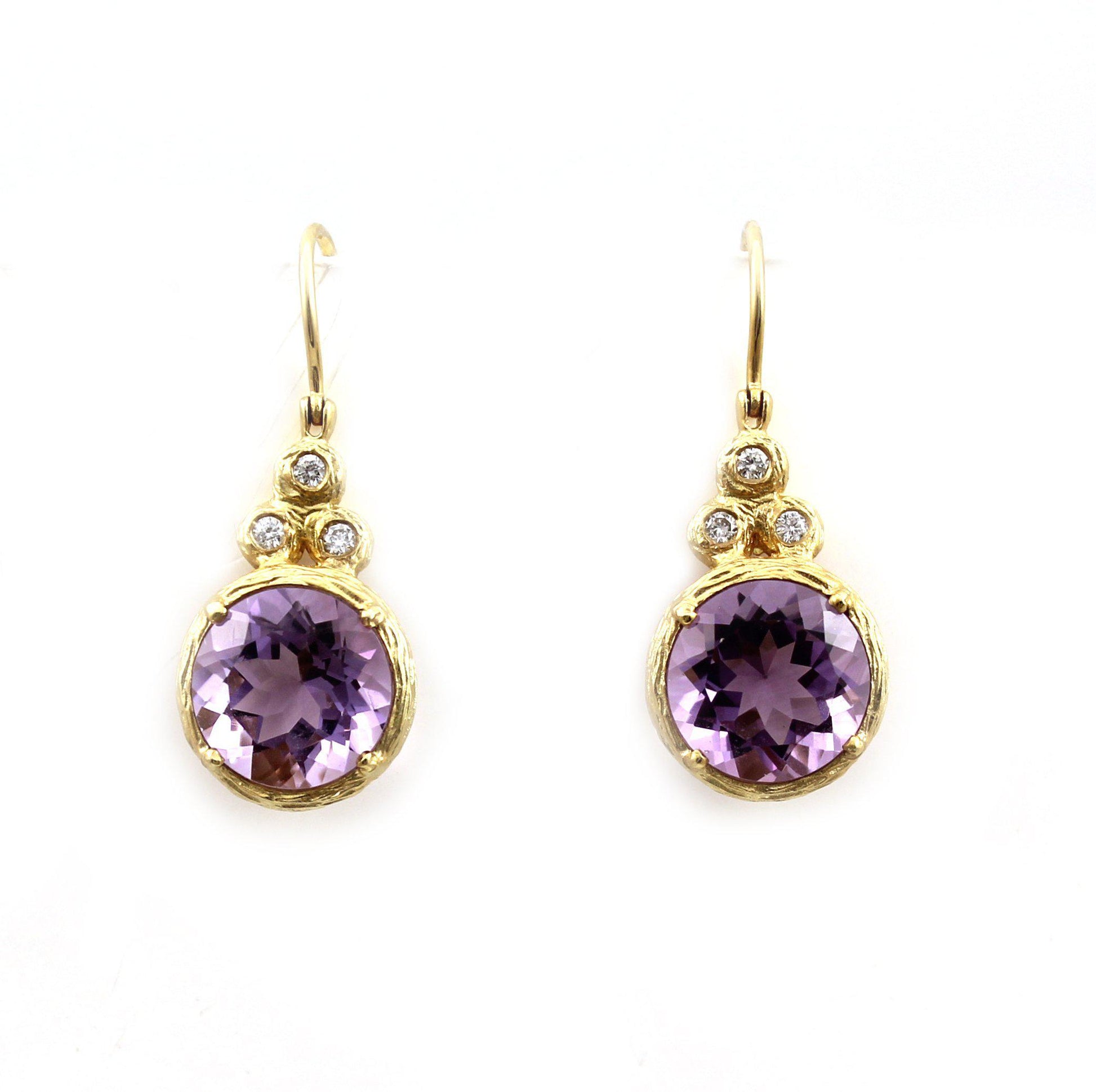 Amethyst Drop Earrings-jewelry-Cherie Dori-Sorrel Sky Gallery