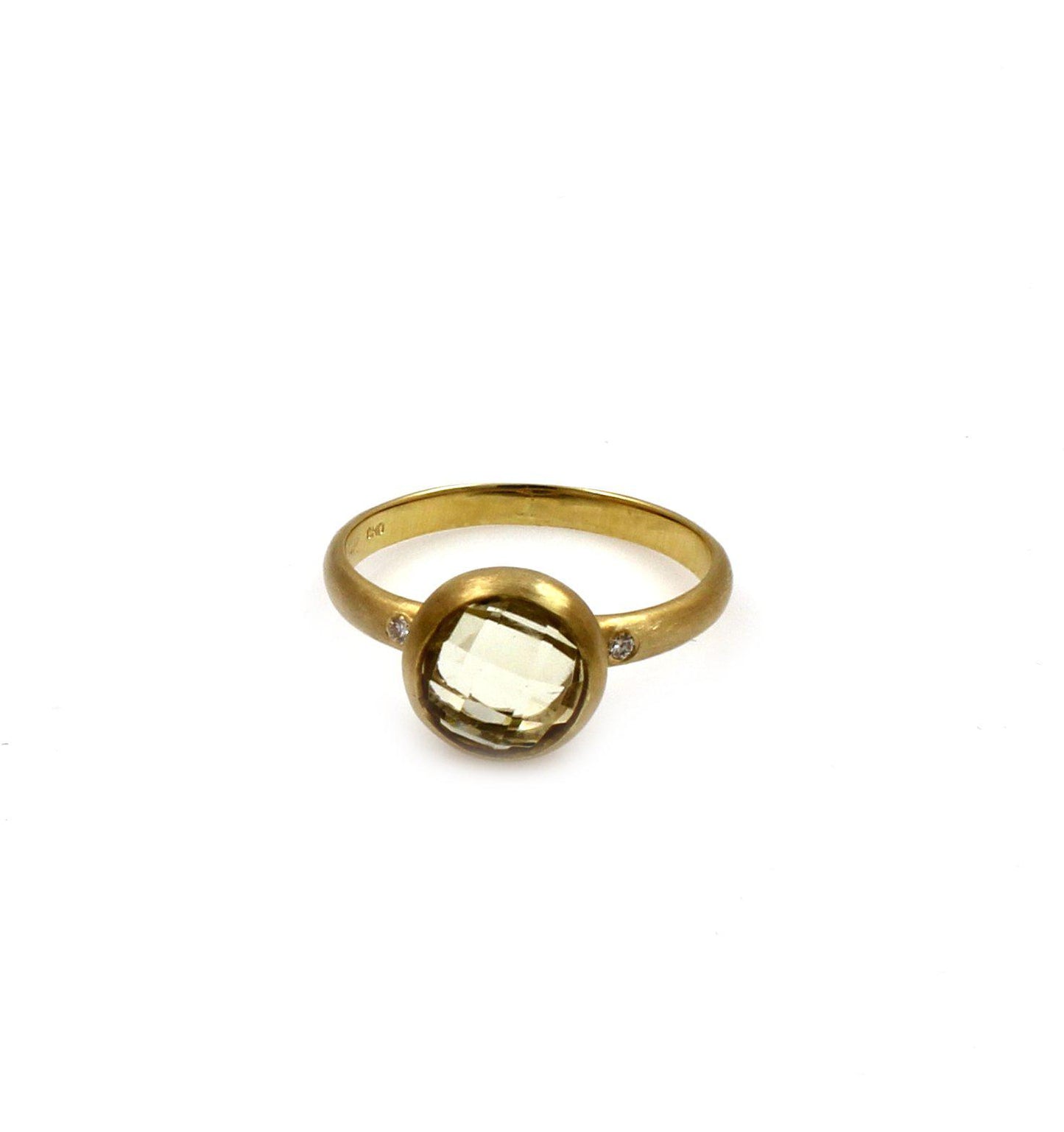 Lemon Quartz Round Ring-jewelry-Cherie Dori-Sorrel Sky Gallery