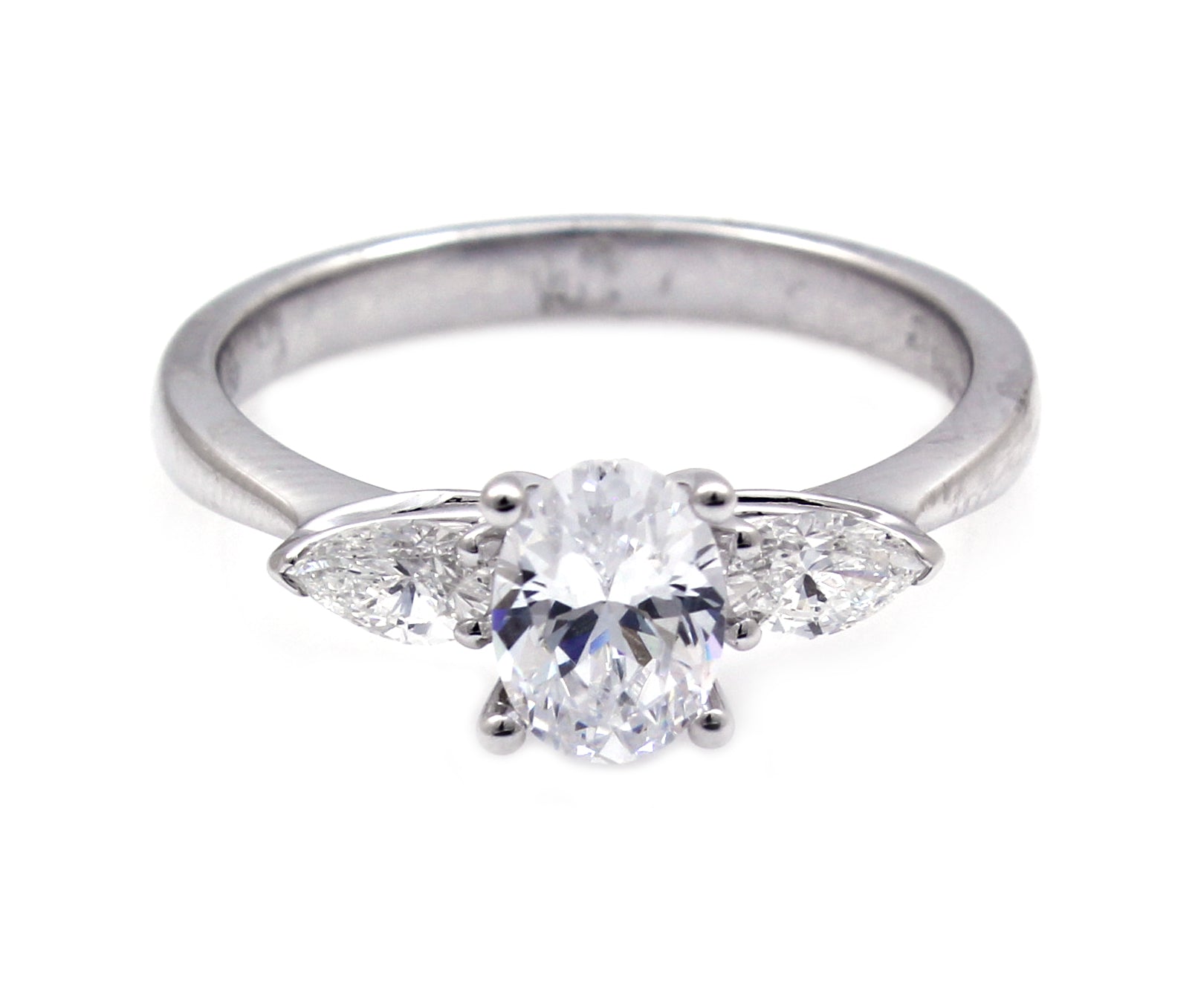 Oval with Pear Diamonds Engagement Ring-jewelry-Cherie Dori-Sorrel Sky Gallery