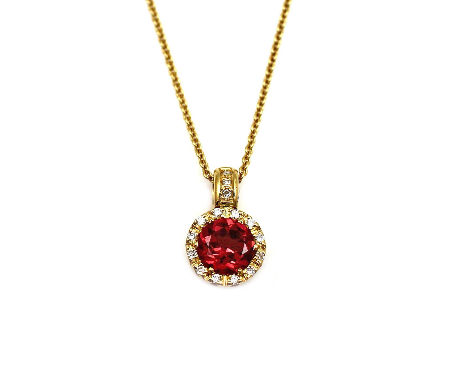 Rhodolite and Diamonds Pendant-jewelry-Cherie Dori-Sorrel Sky Gallery