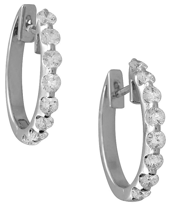Small Diamond Hoop Earrings-jewelry-Cherie Dori-Sorrel Sky Gallery