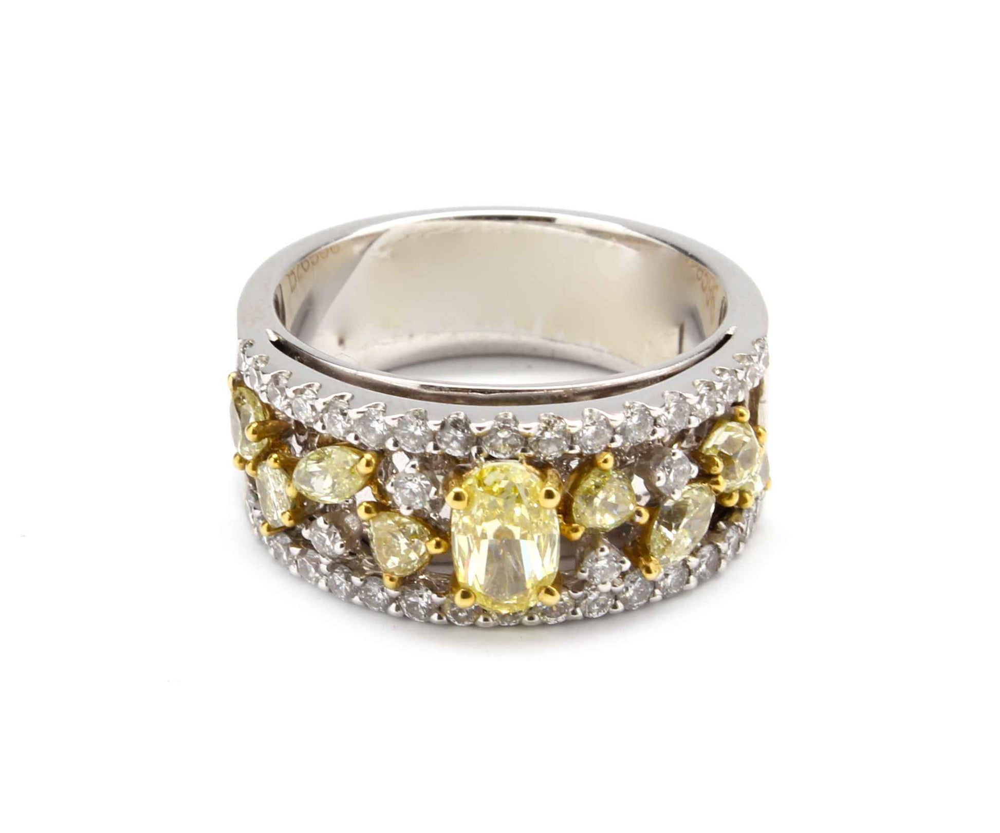 Yellow Diamonds Band Ring-jewelry-Cherie Dori-Sorrel Sky Gallery