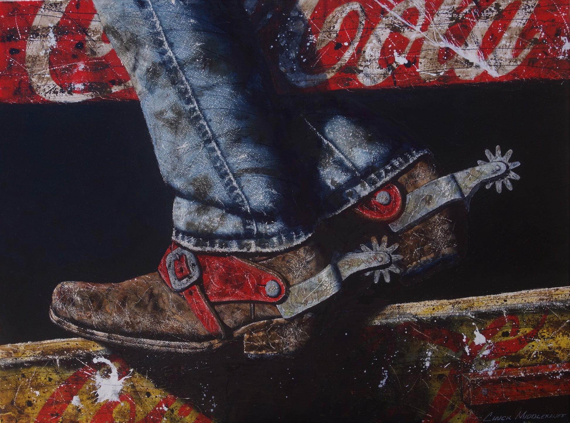 Horse Shoes in Brown-Painting-Chuck Middlekauff-Sorrel Sky Gallery