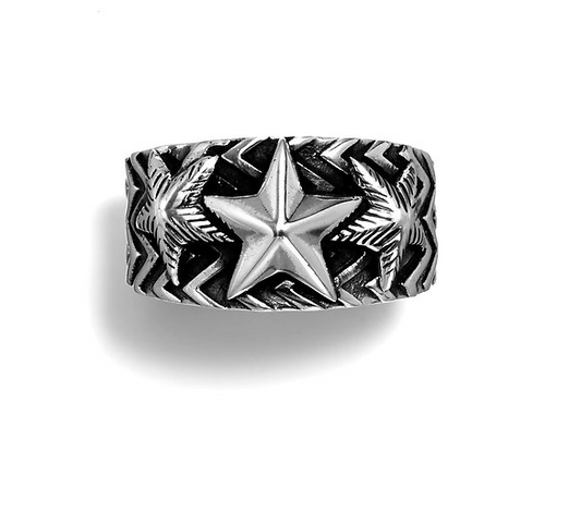 Wave Gear 3 Stars Ring-Jewelry-Cody Sanderson-Sorrel Sky Gallery