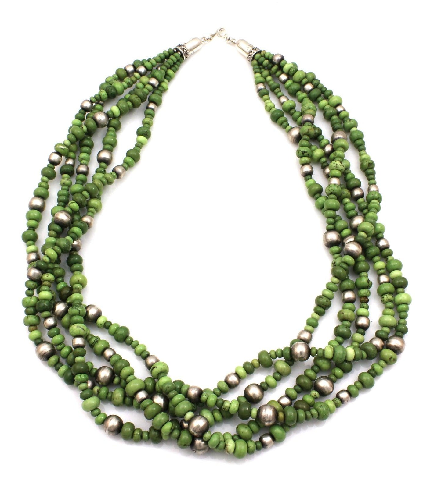 5 Strand Magnesite Necklace-Jewelry-Don Lucas-Sorrel Sky Gallery