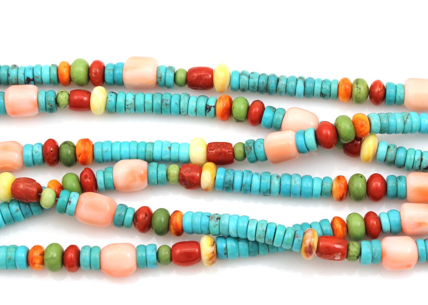 6 Strand Multicolor Necklace-Jewelry-Don Lucas-Sorrel Sky Gallery
