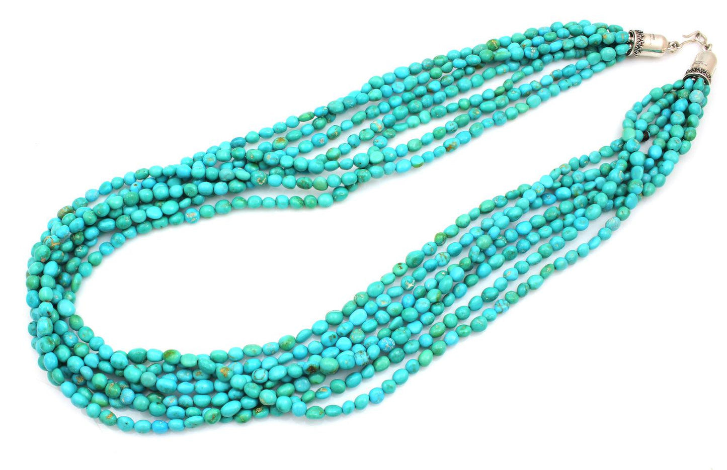 7 Strand Turquoise Necklace-Jewelry-Don Lucas-Sorrel Sky Gallery