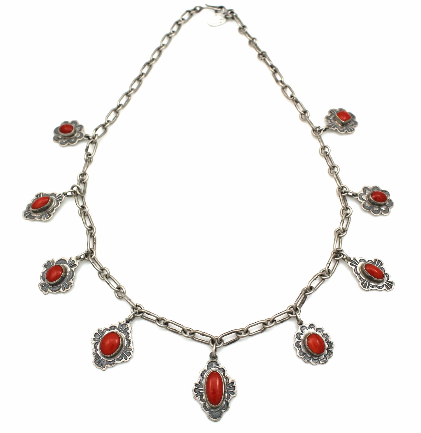 Coral Charm Link Necklace-Jewelry-Don Lucas-Sorrel Sky Gallery