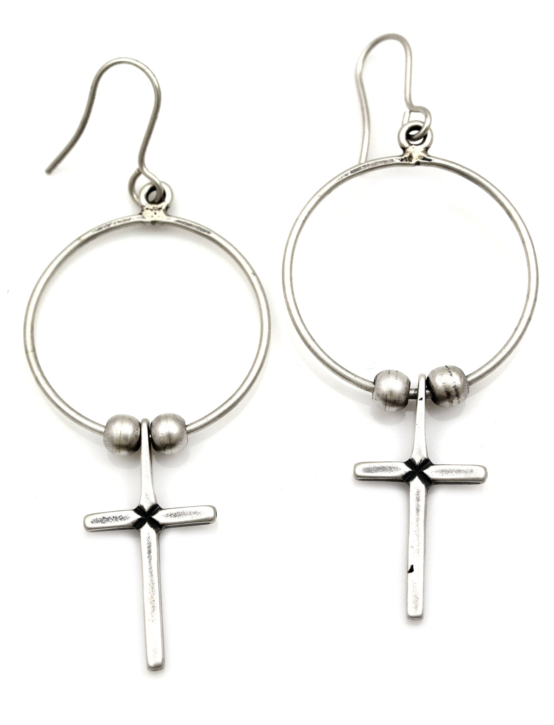 Cross Charm Earrings-Jewelry-Don Lucas-Sorrel Sky Gallery