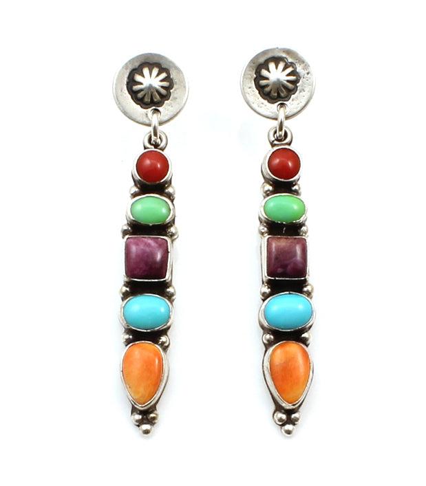 Drop Multi Color Earrings-Jewelry-Don Lucas-Sorrel Sky Gallery