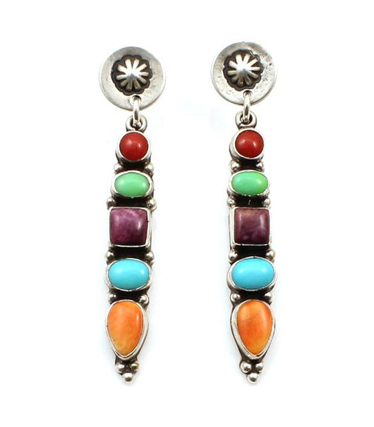 Drop Multi Color Earrings-Jewelry-Don Lucas-Sorrel Sky Gallery