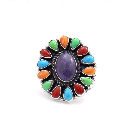 Large Multi Stone Cluster Ring-Jewelry-Don Lucas-Sorrel Sky Gallery