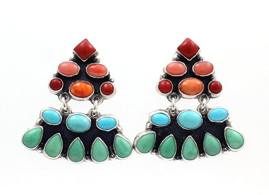 Multi Stone Drop Earrings-Jewelry-Don Lucas-Sorrel Sky Gallery
