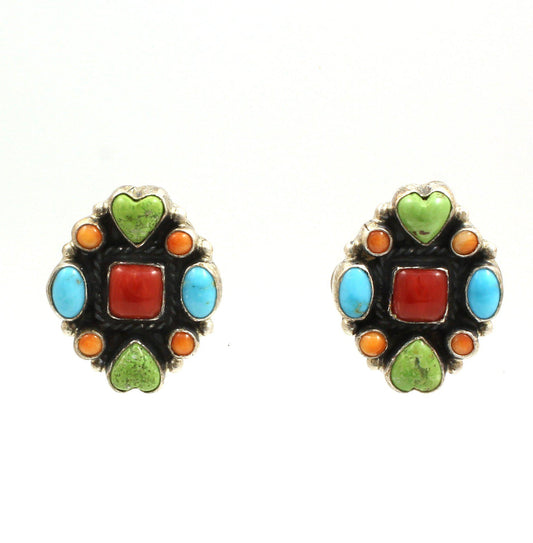 Multicolor Cluster Earrings-Jewelry-Don Lucas-Sorrel Sky Gallery