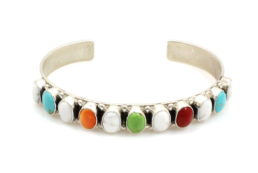 Multistone Row Cuff Bracelet-Jewelry-Don Lucas-Sorrel Sky Gallery