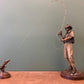 Hooked - Fly Fisherman Maquette-Sculpture-George Lundeen-Sorrel Sky Gallery