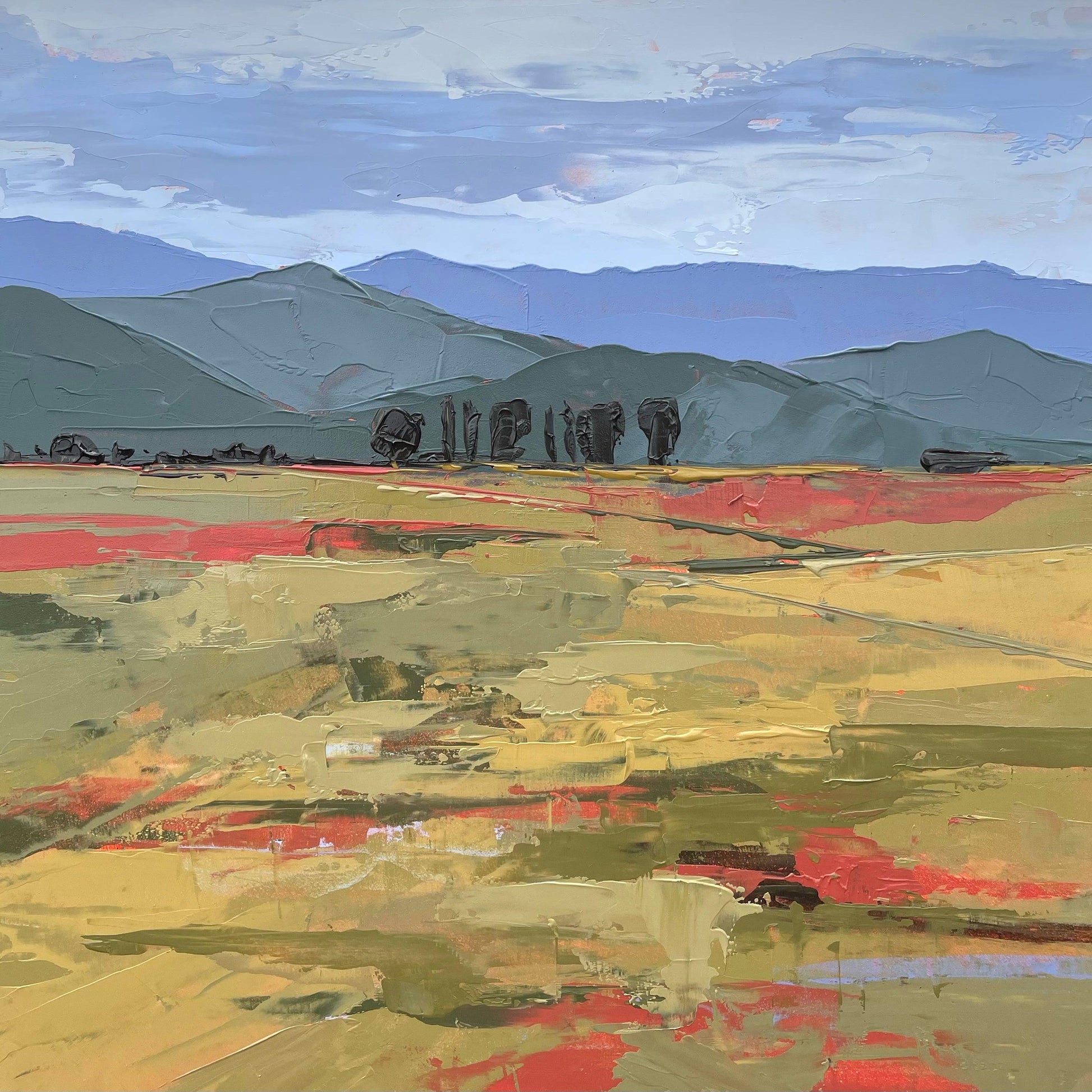 Mesa Farmland. Overlooking Durango-Painting-Hadley Rampton-Sorrel Sky Gallery