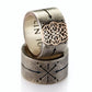 Arabesque Pattern Ring - 14ct Rose Gold & Sterling Silver