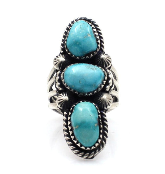 Pilot Mountain Turquoise Ring-Jewelry-Jeanette Dale-Sorrel Sky Gallery