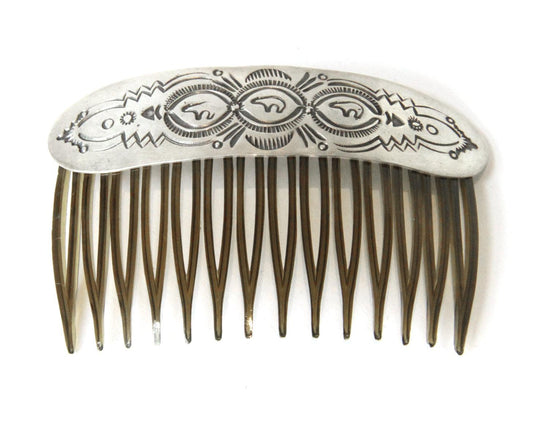 Sterling Silver Stamped Hair Comb-Jewelry-Jeanette Dale-Sorrel Sky Gallery