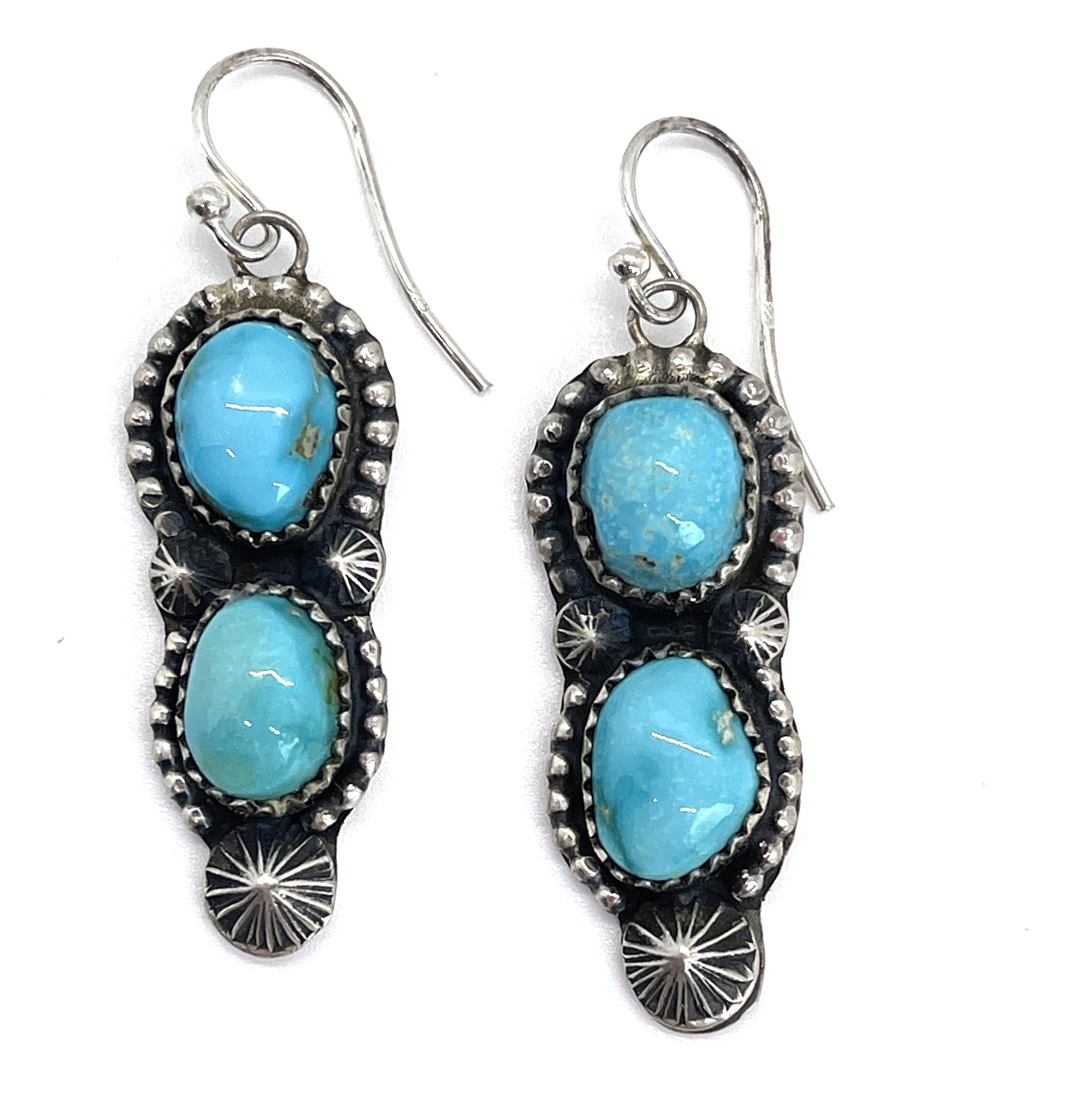 Turquoise Dangle Earrings-Jewelry-Jeanette Dale-Sorrel Sky Gallery