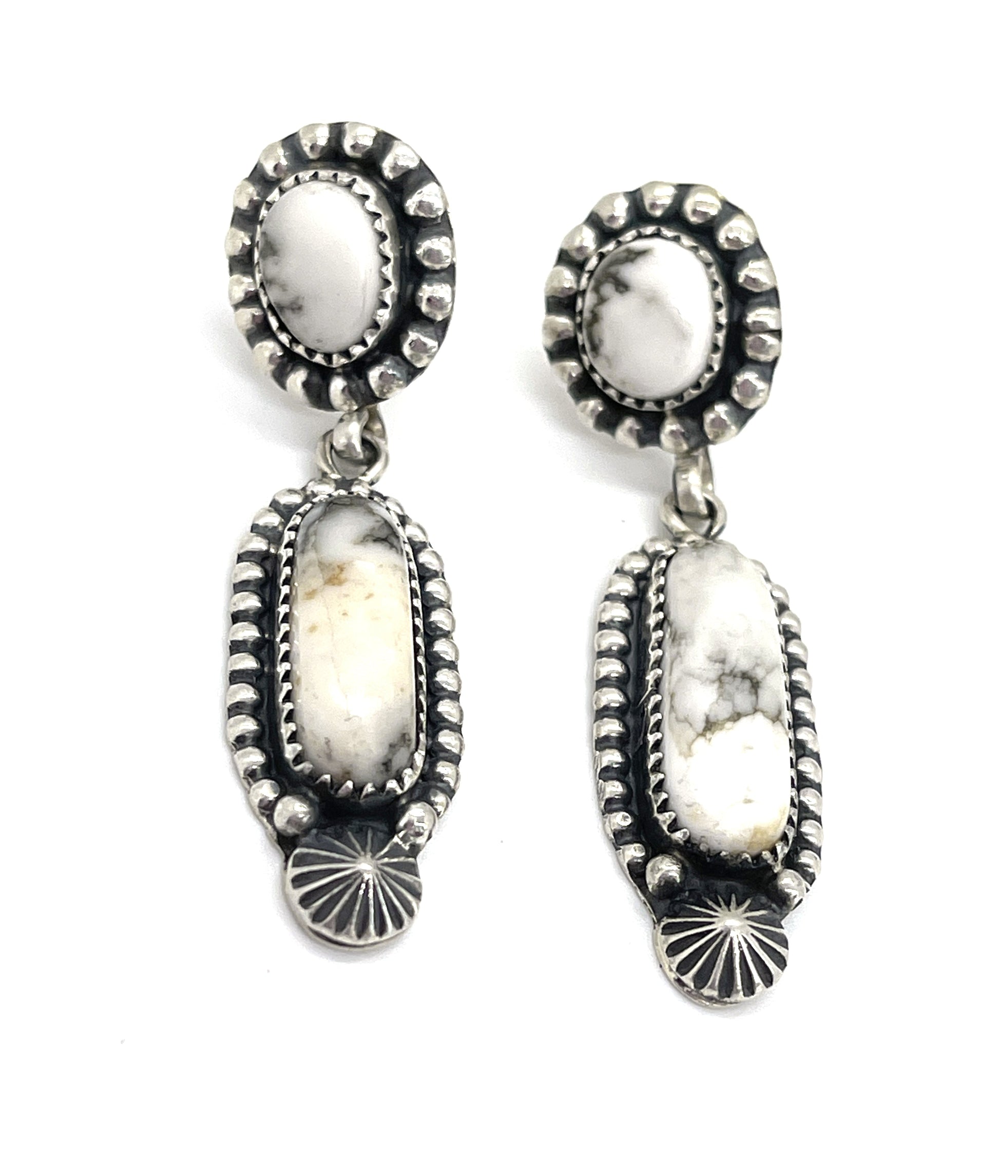 White Buffalo Earrings-Jewelry-Jeanette Dale-Sorrel Sky Gallery