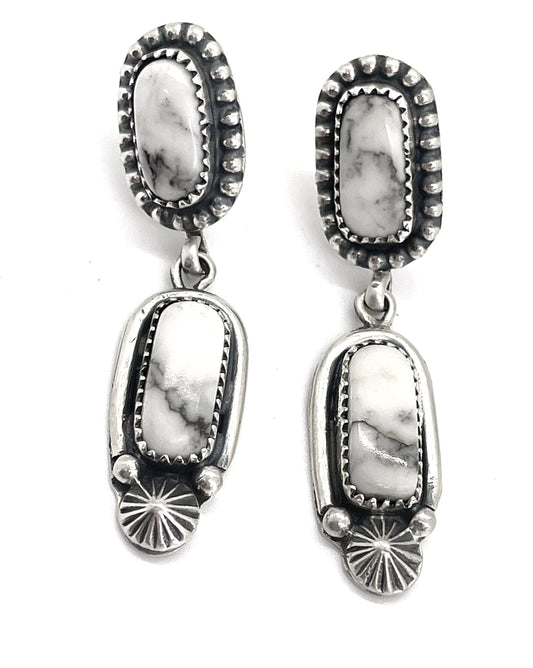 White Buffalo Earrings-Jewelry-Jeanette Dale-Sorrel Sky Gallery