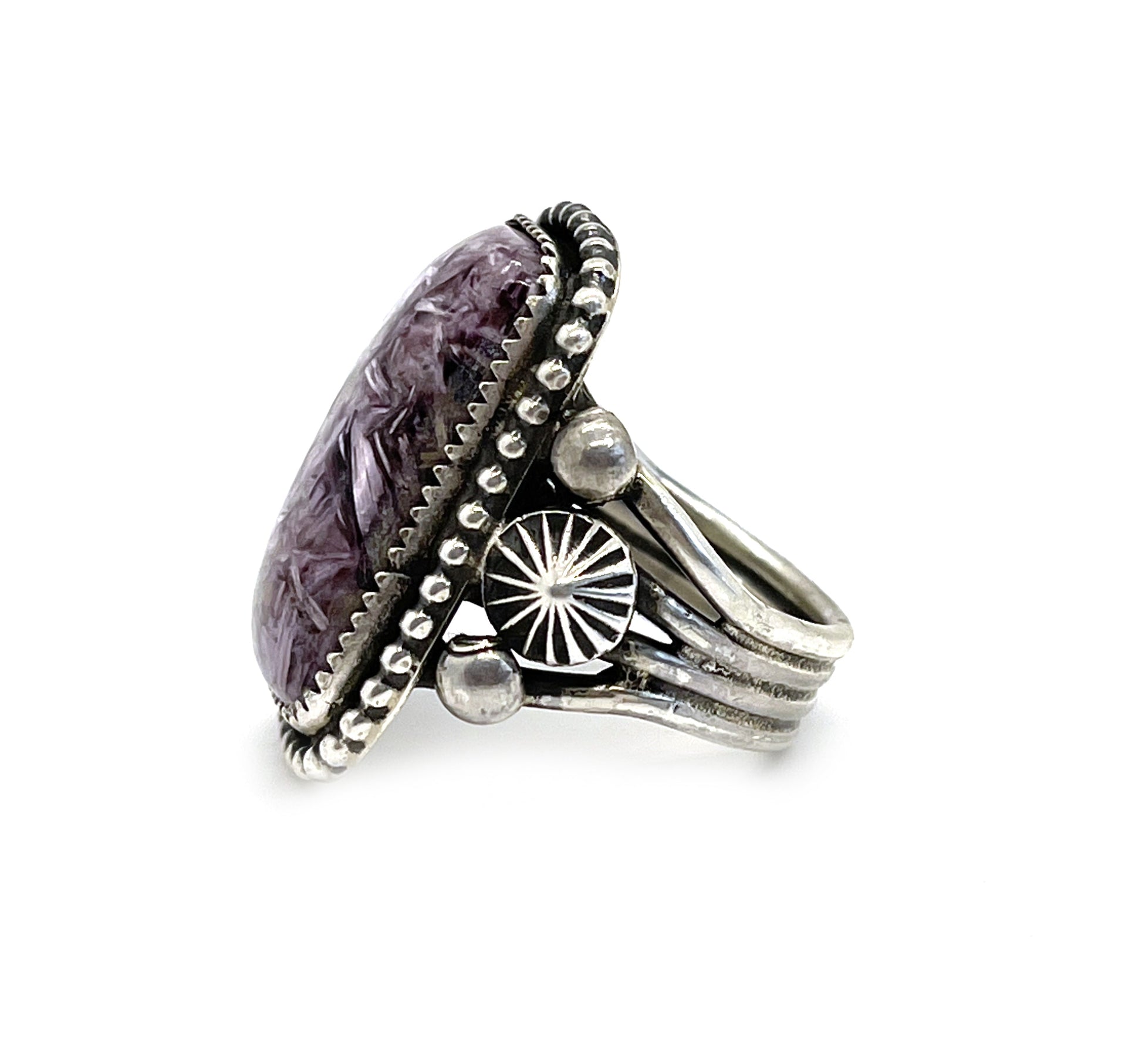Charoite Ring-jewelry-Jeanette Dale-Sorrel Sky Gallery