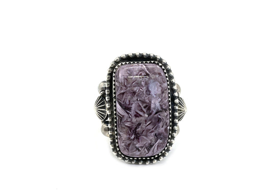 Charoite Ring-jewelry-Jeanette Dale-Sorrel Sky Gallery