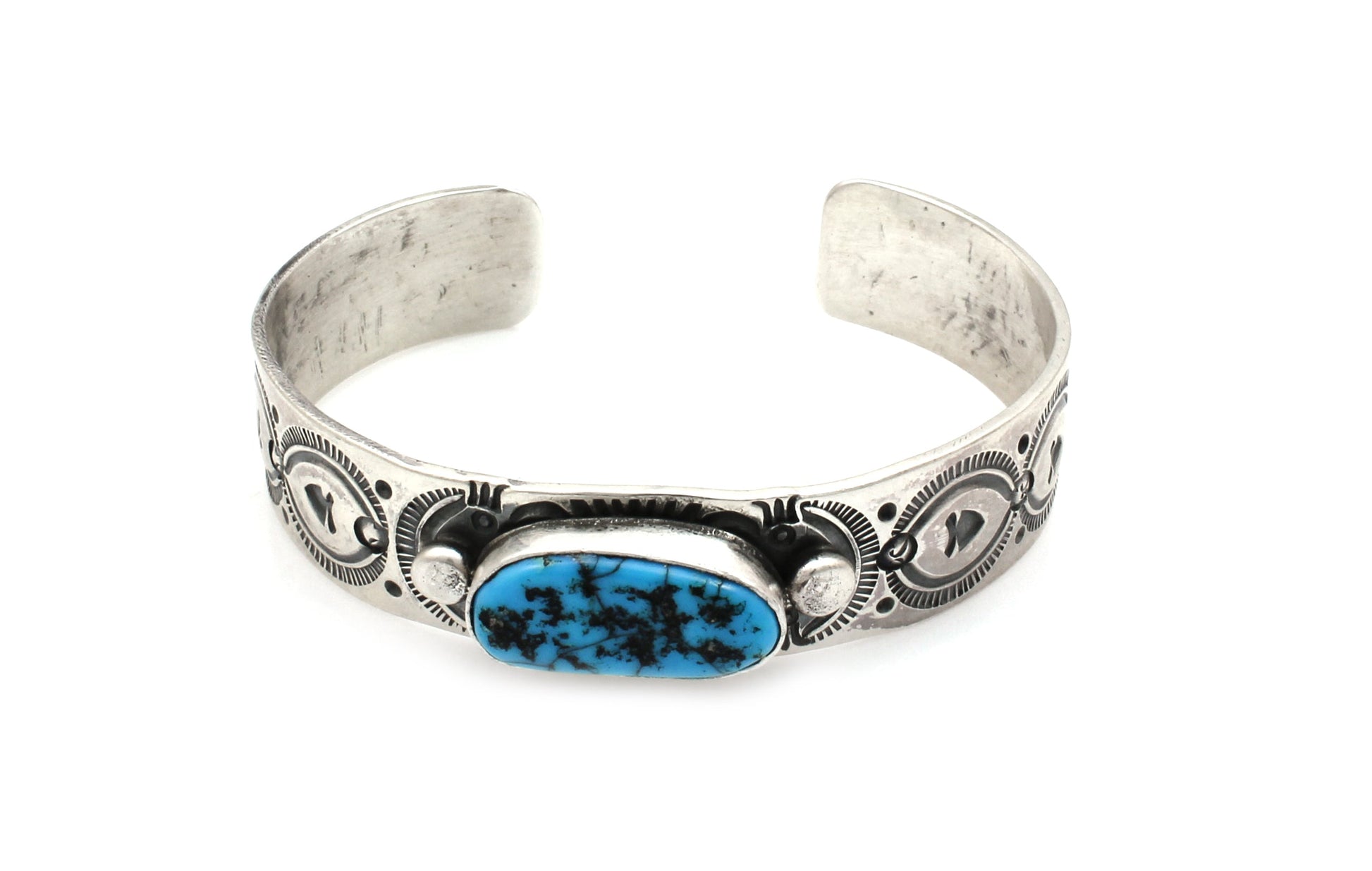 Single Stone Turquoise Cuff Bracelet-jewelry-Jeanette Dale-Sorrel Sky Gallery
