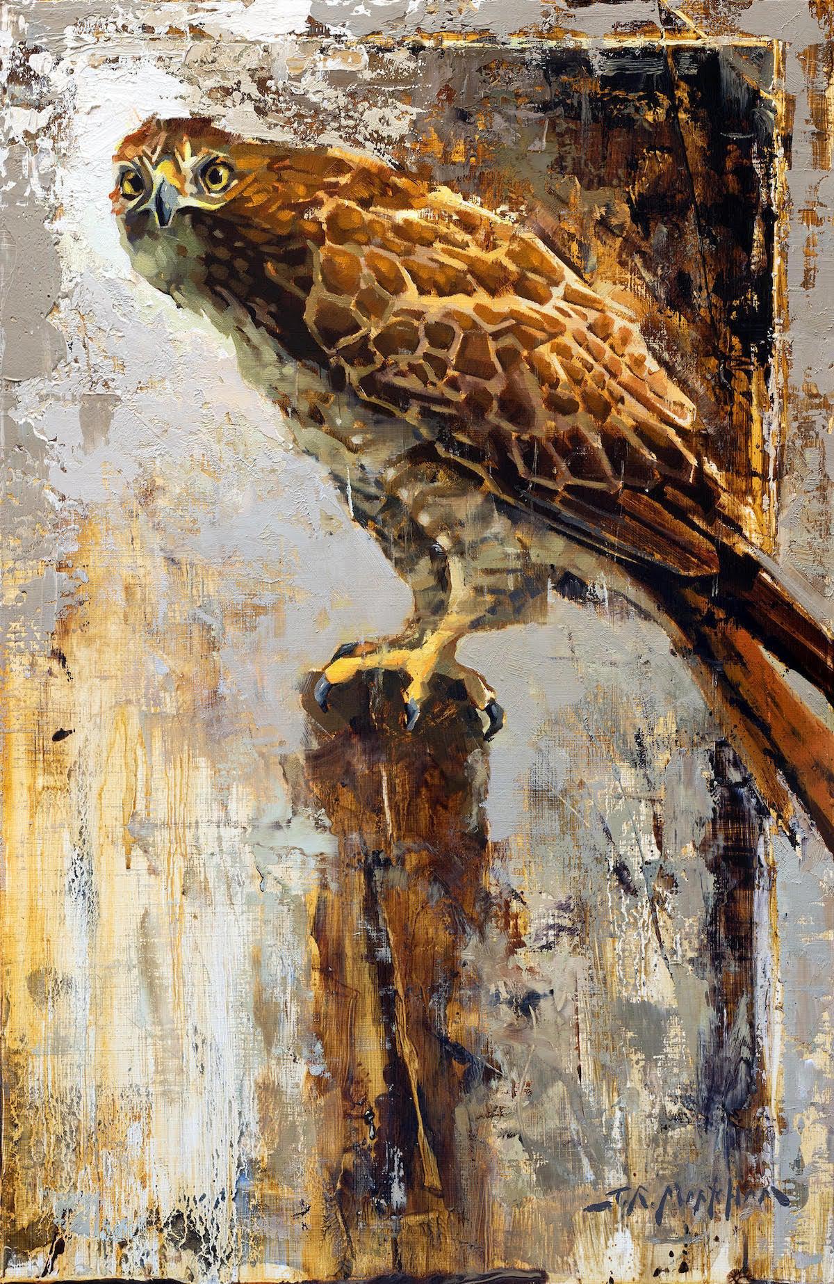 Red Tailed Raptor-Painting-Jerry Markham-Sorrel Sky Gallery