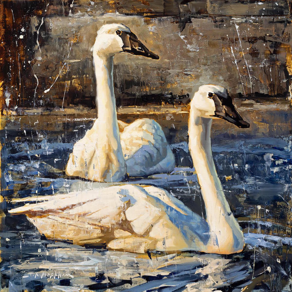 Untitled Swans-Painting-Jerry Markham-Sorrel Sky Gallery