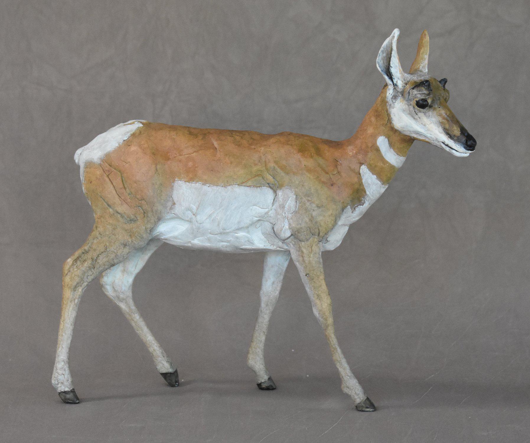 Pronghorn Antelope Doe-Sculpture-Jim Eppler-Sorrel Sky Gallery