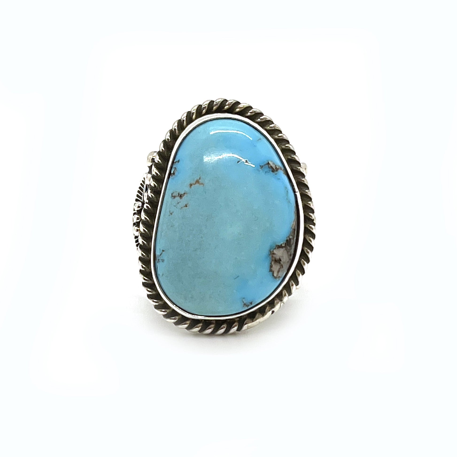 Item #1025A- Navajo Sleeping Beauty Turquoise Stamped/Textured