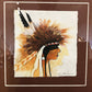 Buffalo Eagle Feather-Mixed-Media Original-Kevin Red Star-Sorrel Sky Gallery
