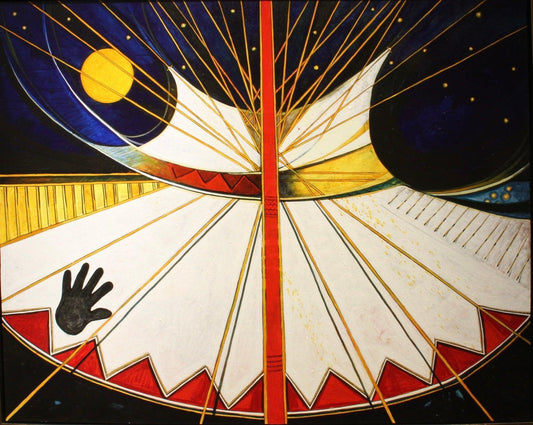 Abstract Plains Indian Tipi-Painting-Kevin Red Star-Sorrel Sky Gallery