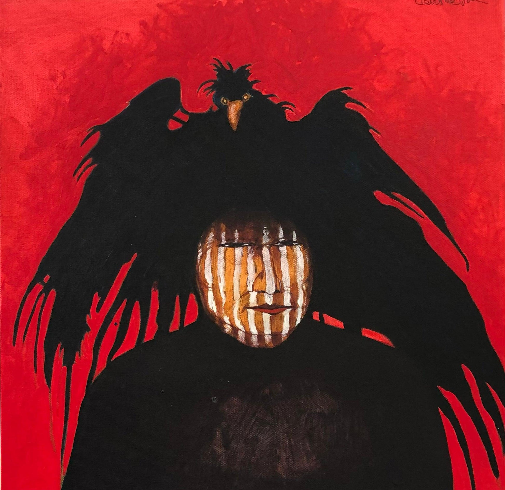 Black Bird Man-Painting-Kevin Red Star-Sorrel Sky Gallery